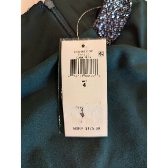 Ralph Lauren NWT Womens 4 Green Halter Knee Length Evening Party Sheath Dress - Picture 7 of 10